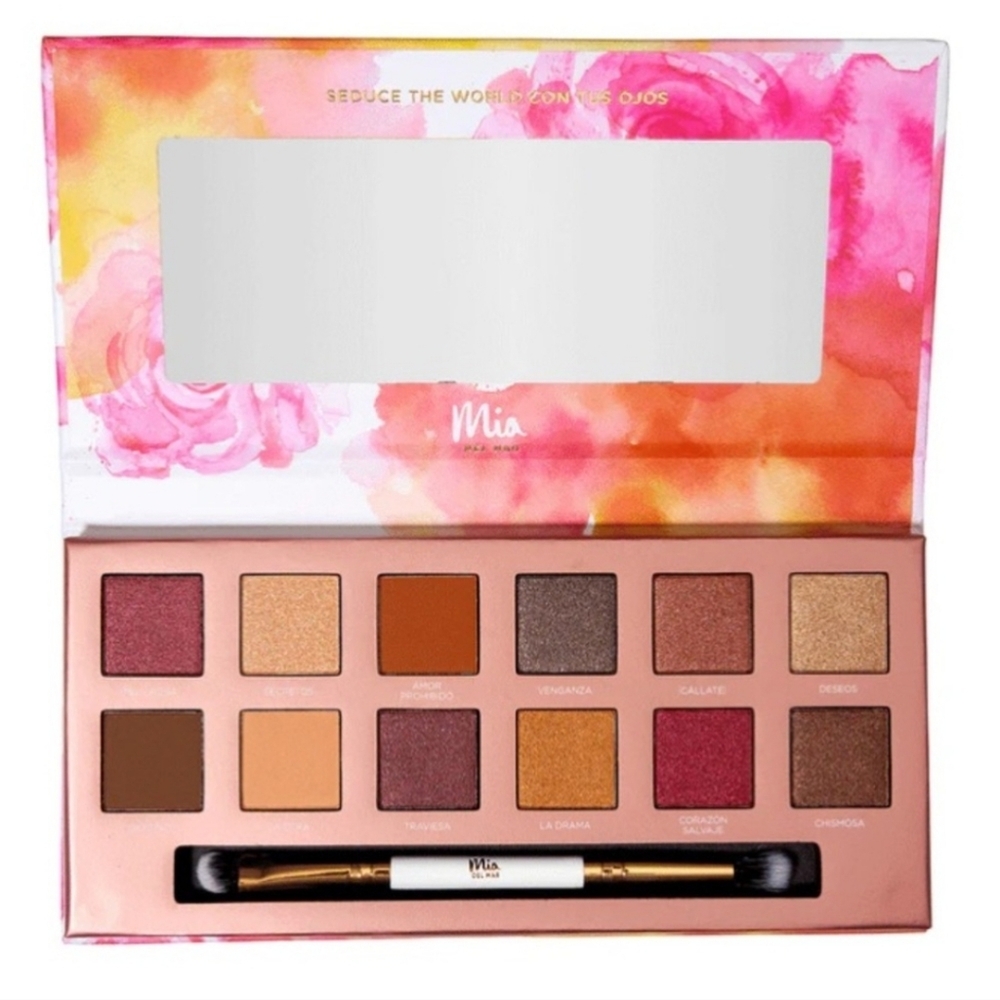 Mia Del Mar Novelera Eyeshadow Palette & Dual Ended Brush